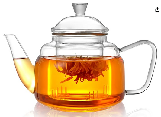 Small Glass Teapot with Removable Infuser