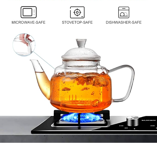 Small Glass Teapot with Removable Infuser