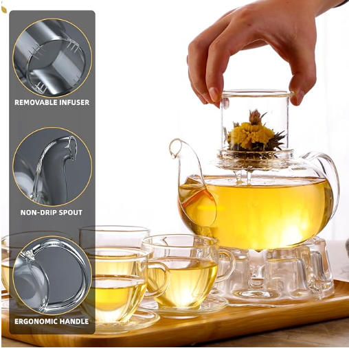 Glass Teapot Set