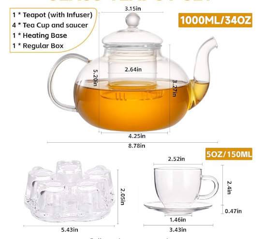 Glass Teapot Set