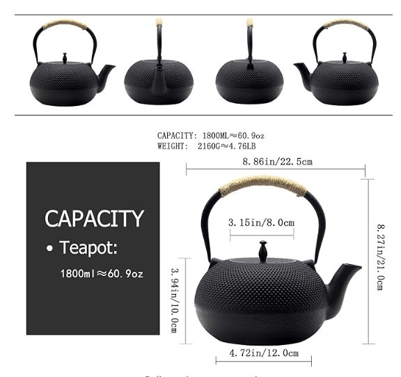 Big Cast Iron Teapot